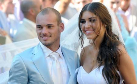 Wesley Sneijder e Yolanthe Cabau (Getty Images)