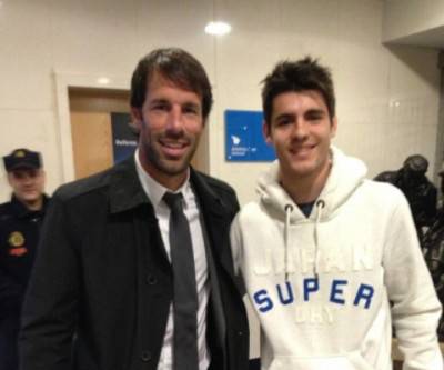 van Nistelrooy assieme al madridista Morata (foto Twitter)