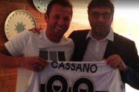Cassano con Leonardi, a.d. del Parma (fcparma.com)