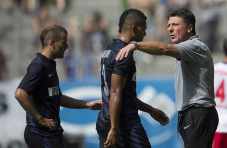 Mazzarri con Guarin e Palacio 