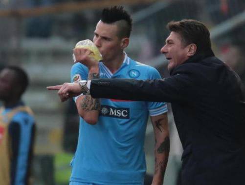 Mazzarri e Hamsik (Getty Images)