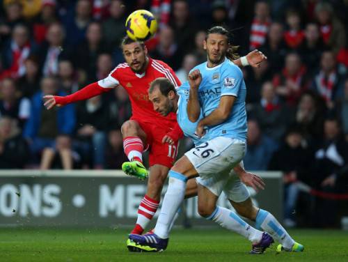 Pablo Osvaldo in azione 