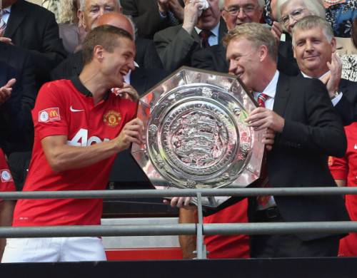 Moyes e Vidic (Getty Images)