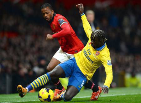 Sagna in contrasto su Evra (Getty Images)