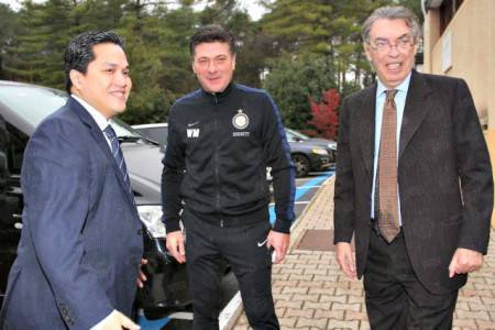 Mazzarri, Thohir e Moratti (Inter.it)