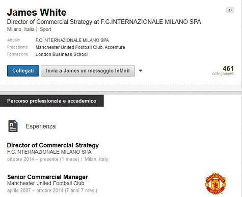 Profilo Linkedin "James White"