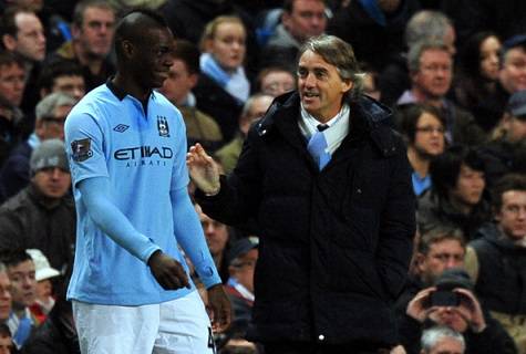 Mancini e Balotelli ai tempi del Manchester City