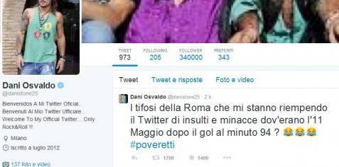 Il tweet di Osvaldo