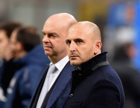 Piero Ausilio e, sullo sfondo, Marco Fassone