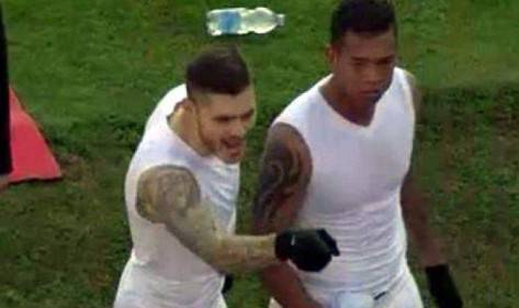 Icardi discute coi tifosi