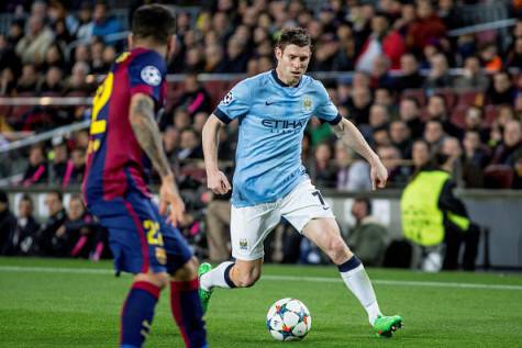 James Milner in azione