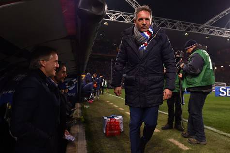 Sinisa Mihajlovic e, sullo sfondo, Roberto Mancini