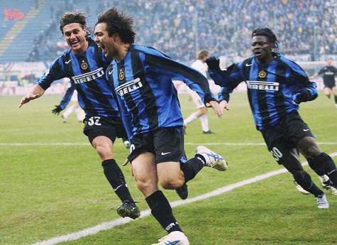 Recoba, Vieri e Martins in Inter-Sampdoria 3-2