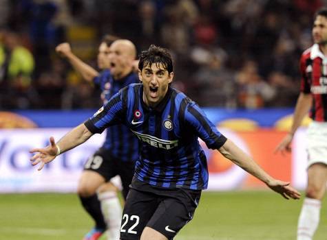 Diego Milito ai tempi dell'Inter