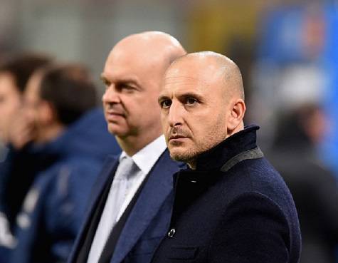 Piero Ausilio e, sullo sfondo, Marco Fassone