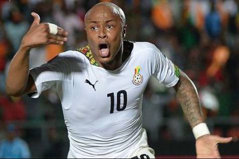 André Ayew con la maglia del Ghana