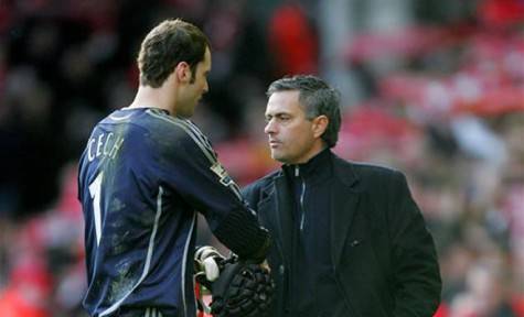 José Mourinho e Petr Cech