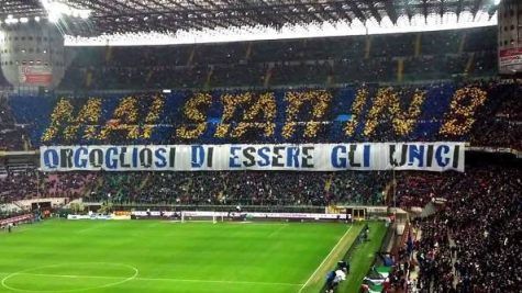 La Curva Nord dei tifosi dell'Inter
