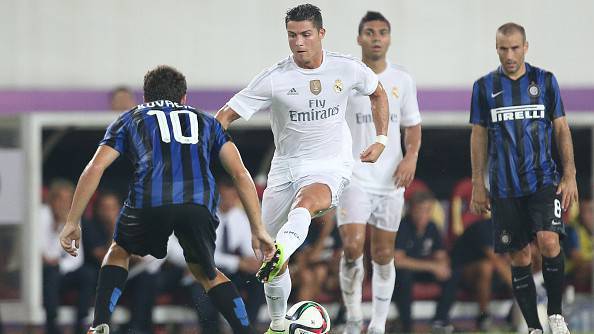 Kovacic contro C.Ronaldo in Inter-Real Madrid 0-3