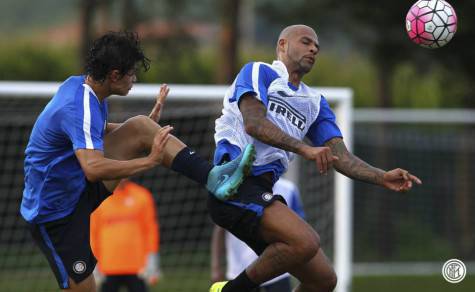 Dodò e Felipe Melo durante l'allenamento