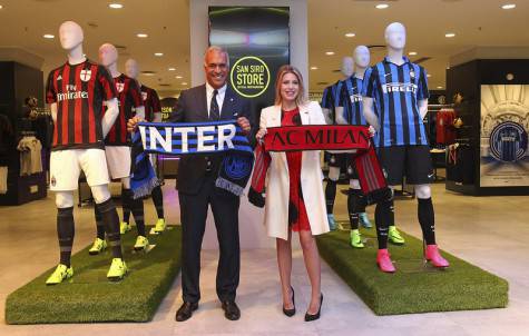 Bolingbroke e Barbara Berlusconi nel 'San Siro Store - Official merchandising'