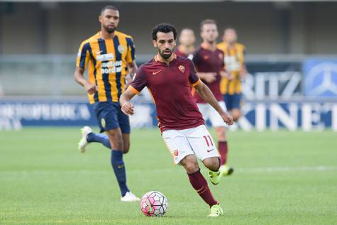 Salah in azione con la maglia della Roma