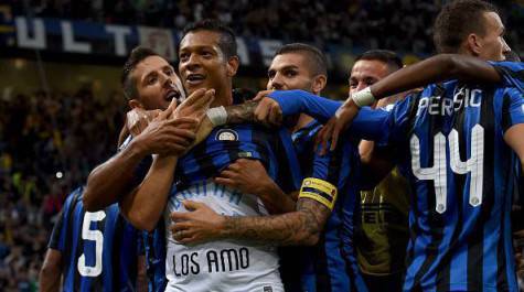 Guarin festeggia dopo il gol nel derby