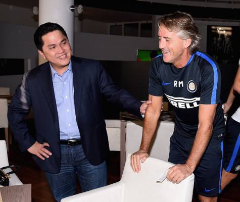 Erick Thohir con Roberto Mancini