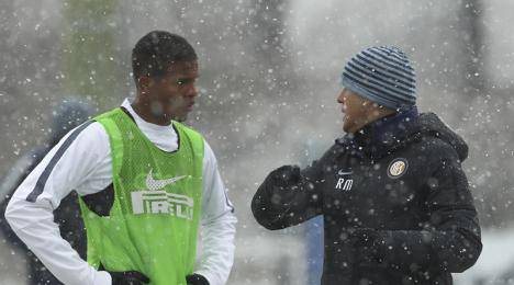 Italo con Mancini alla Pinetina