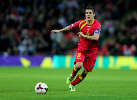 Stevan Jovetic in azione col Montenegro