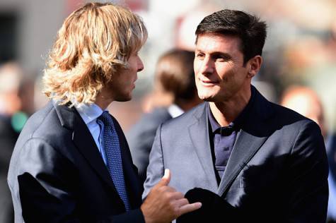 Javier Zanetti insieme a Pavel Nedved