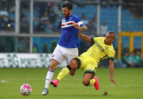 Roberto Soriano contro Biabiany in Sampdoria-Inter