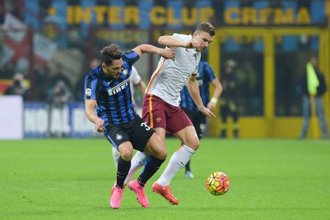 Danilo D'Ambrosio in azione in Inter-Roma