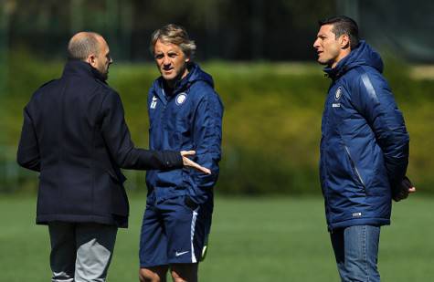 Ausilio, Zanetti e Mancini alla Pinetina (Getty Images)