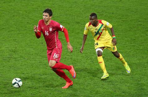 Marko Grujic in azione con la maglia della Serbia under 20