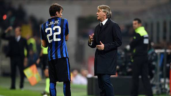 Inter, Adem Ljajic con Mancini ©Getty Images