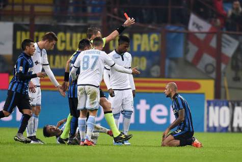 Felipe Melo espulso contro la Lazio ©Getty Images