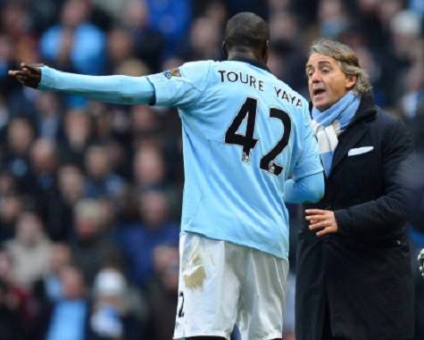 Yaya Touré e Mancini insieme al Manchester City - Getty Images