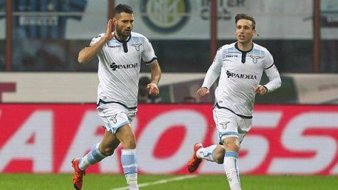 Inter-Lazio 1-2, Candreva esulta dopo il gol Getty Images)