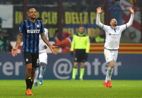 Inter-Lazio 1-2, a sinistra Felipe Melo - Getty Images