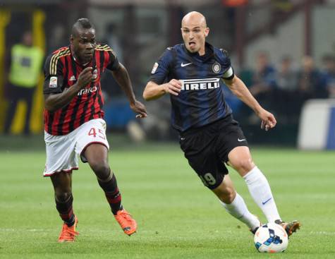 Cambiasso in azione nel derby del 4 maggio 2014 ©Getty Images