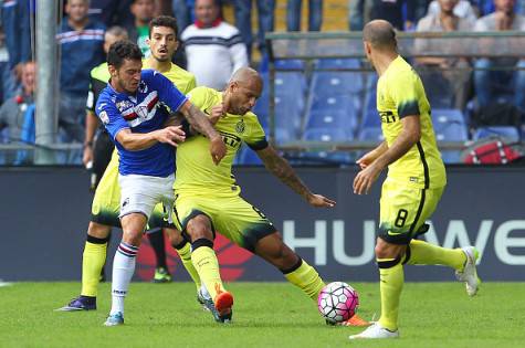 Pereira contro Melo in Sampdoria-Inter ©Getty Images