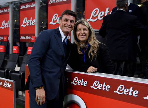 Javier Zanetti a San Siro con la moglie Paula ©Getty Images