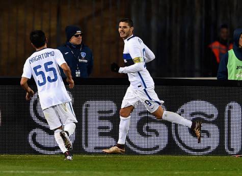 Mauro Icardi festeggia dopo il gol all'Empoli ©Getty Images