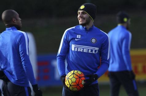 Icardi alla Pinetina durante l'allenamento ©inter.it