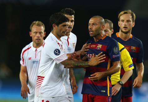 Ever Banega in Siviglia-Barcellona, Supercoppa Europea 2015 ©Getty Images