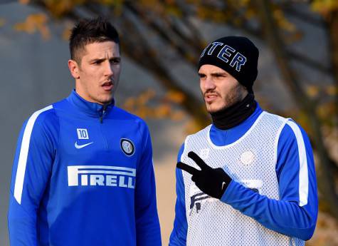 Icardi e Jovetic alla Pinetina ©Getty Images