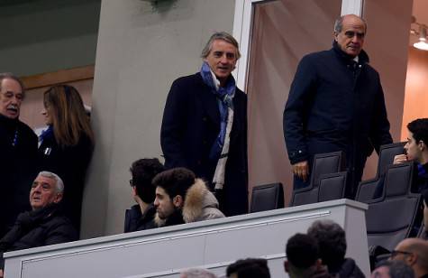 Inter, Mancini si accomoda in tribuna perché squalificato ©Getty Images