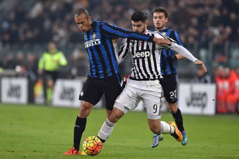 Miranda contro Morata in Juventus-Inter di Coppa Italia ©Getty Images