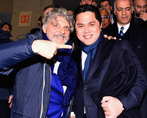 Thohir e Ferrero prima di Inter-Sampdoria ©Getty Images